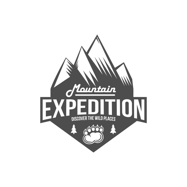 Vintage mountain explorer labels - Vector, Image