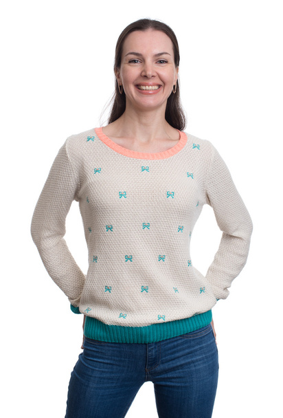 happy smiling woman dressed in a blouse - Fotografie, Obrázek