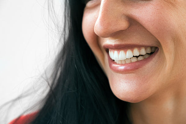 Perfect smile in close-up - 写真・画像