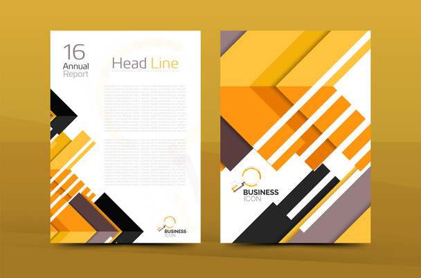 Yıllık rapor kapağı broşür tasarım - Vektör, Görsel