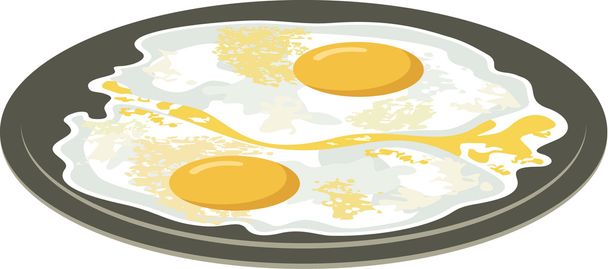 Fried eggs - Wektor, obraz
