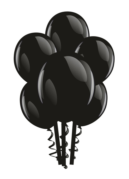 Чёрные праздничные воздушные шары
. - Фото, изображение