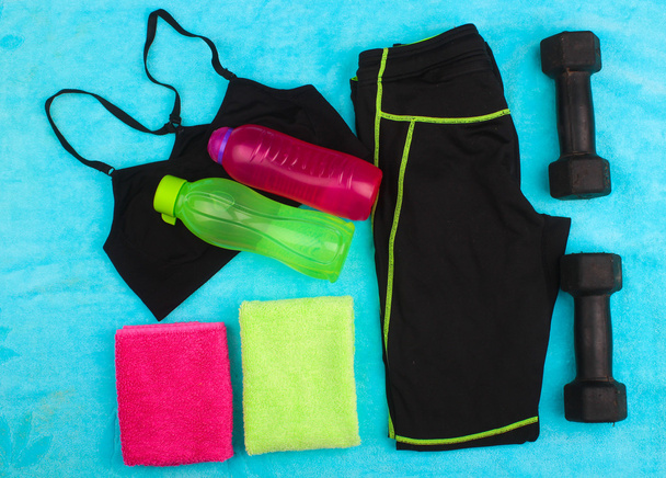 Sportschool Gear, gym kleding en sport dragen kit  - Foto, afbeelding