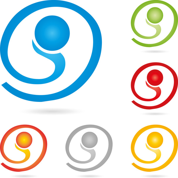 Logo, persoon, Fitness, Bewegung - Vector, afbeelding