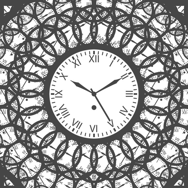 Clock with roman numerals - Isolated Vector Illustration - Vector, Image