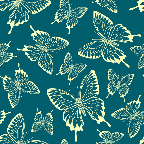 seamless pattern from butterflies - Wektor, obraz