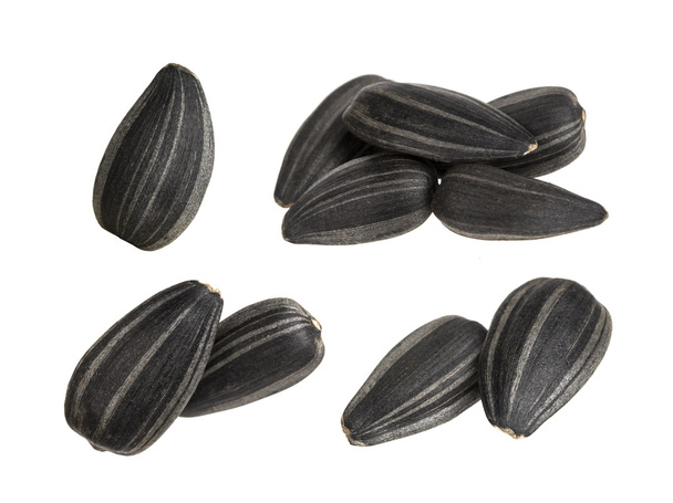 Macro de semillas de girasol negro
 - Foto, Imagen