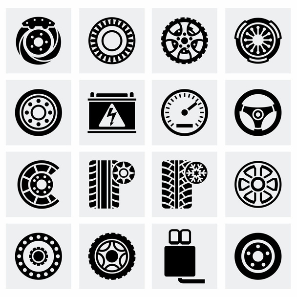 Vector Car parts icon set - Vettoriali, immagini