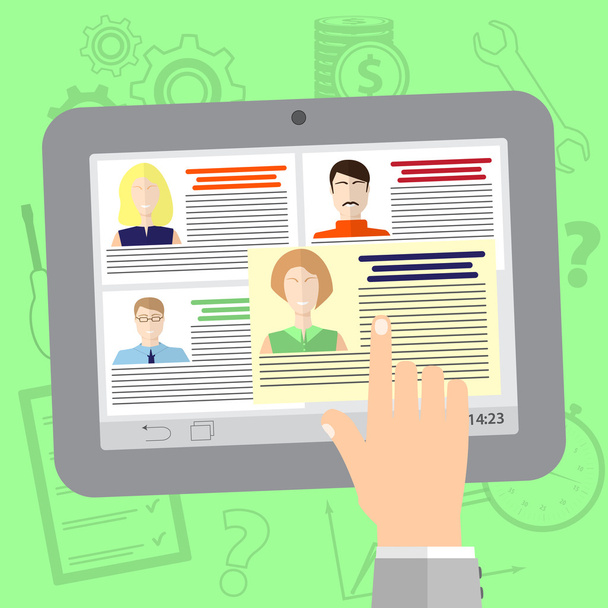 Job interview icon design. Recruiting agency - Vector, Image