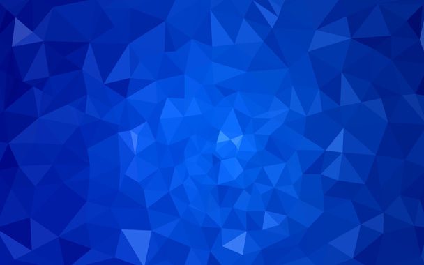 Ciemny niebieski projekt wielokątne wzór, który składa się z trójkątów i gradientu w stylu origami. - Wektor, obraz