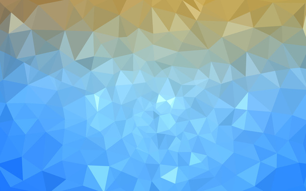 Többszínű, kék, sárga, narancs, sokszögű design minta, amely áll a háromszögek és átmenet, origami stílusban. - Vektor, kép