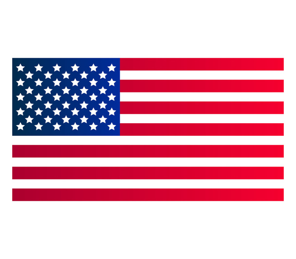 US flag on white background - Photo, Image