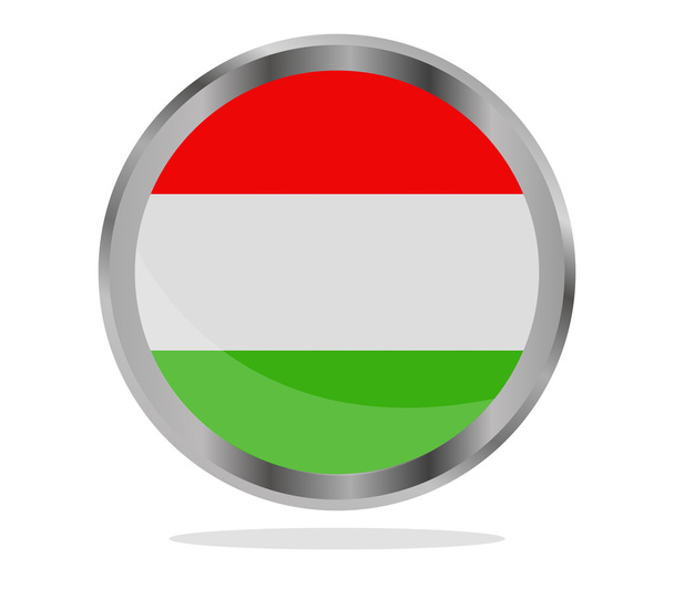 bandeira húngara ilustrada sobre um fundo branco
 - Foto, Imagem