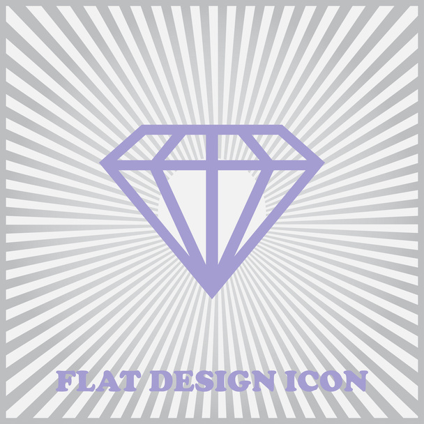 Значок вектора алмаза. Плоский дизайн
 - Вектор,изображение