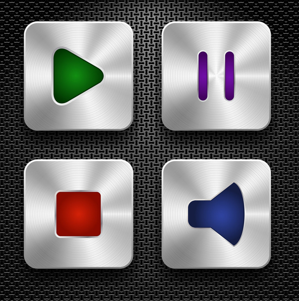 Audio icons set - Vecteur, image