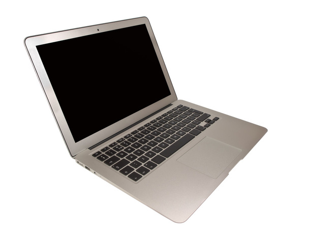 Moderne Slim Laptop uitgesneden op witte achtergrond - Foto, afbeelding
