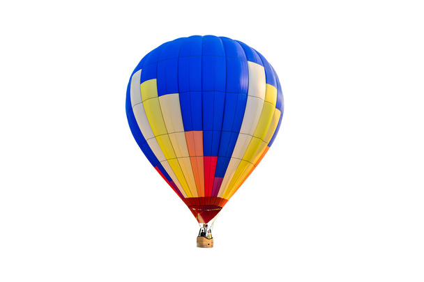 Hete lucht ballon geïsoleerd op witte achtergrond - Foto, afbeelding