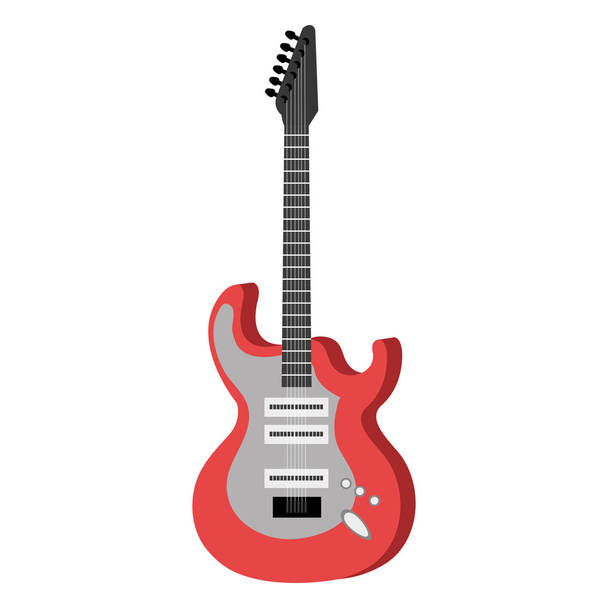Electric guitar music instrument icon design. - Vektör, Görsel