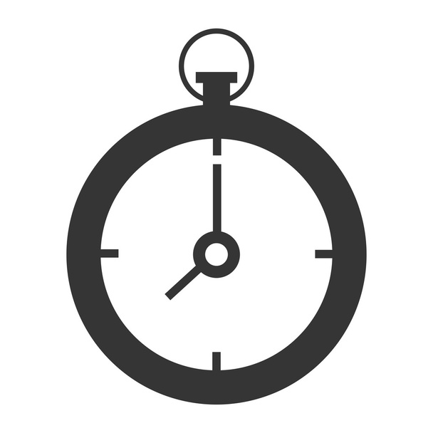 black and white clock, vector graphic - ベクター画像