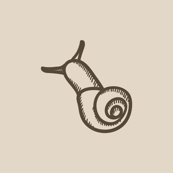 Snail sketch icon. - Vecteur, image