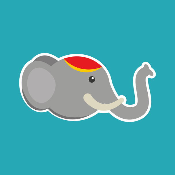 circus animal isolated icon design - Vector, Image