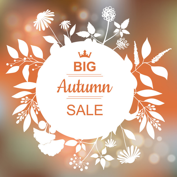 Big Autumn Sale Banner - Vector, Imagen