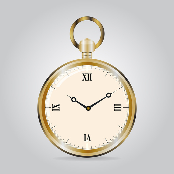 Іконка старовинного кишенькового годинника
 - Вектор, зображення