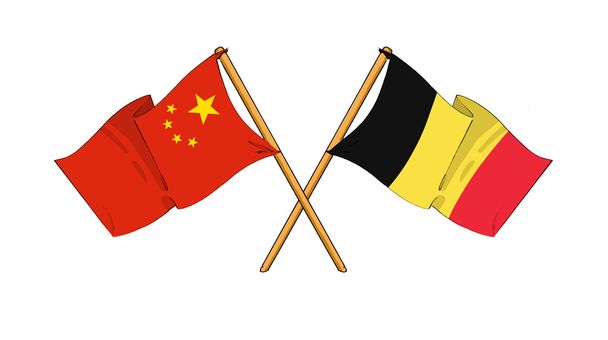 China and Belgium alliance and friendship - Photo, Image