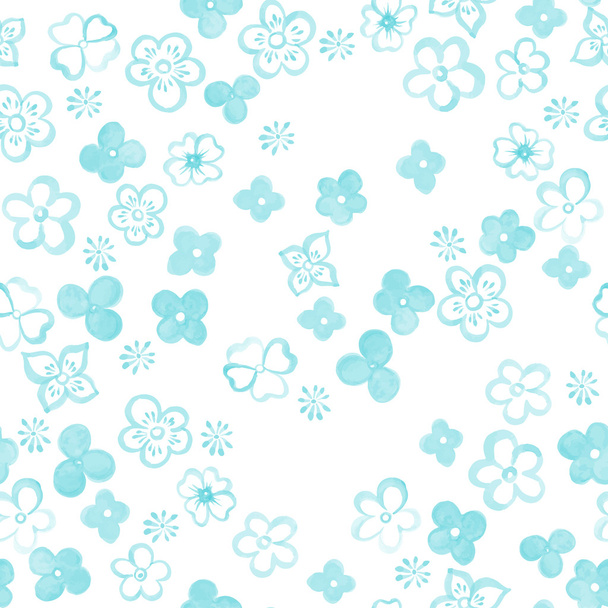 watercolor floral seamless pattern - Vector, Image