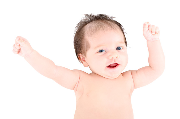 Portrait of a cheerful baby - Foto, Imagen