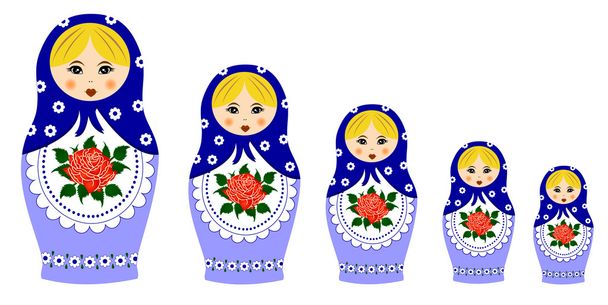 Traditional matryoschka dolls - Vector, Image