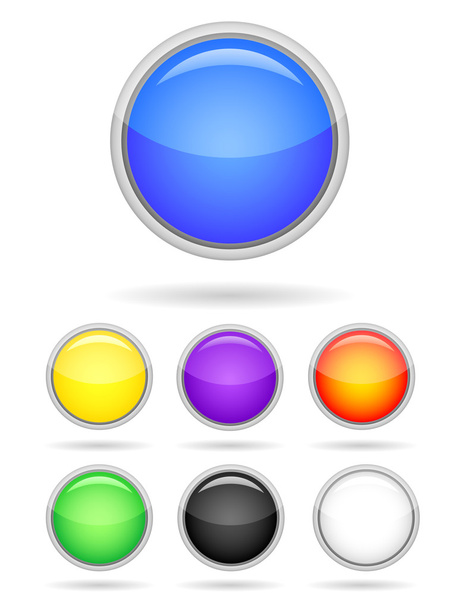 Circle button - Vector, Image