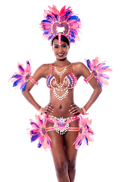 female samba dancer in carnival costume - Valokuva, kuva