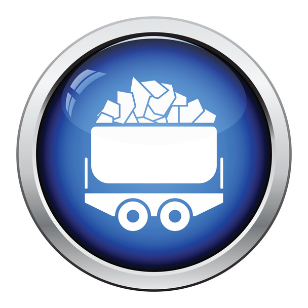 Mine coal trolley icon - Vector, Image