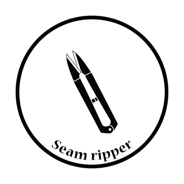 Naht-Ripper-Symbol - Vektor, Bild