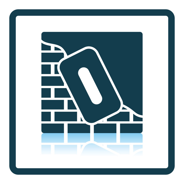 Icon of plastered brick wall  - Vector, Image