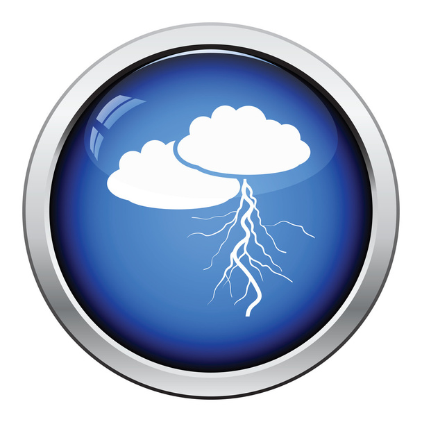 Clouds and lightning icon - Vector, Image