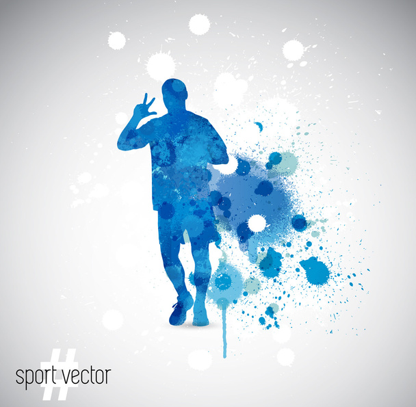 Μαραθώνιος runner εικονογράφηση - Διάνυσμα, εικόνα