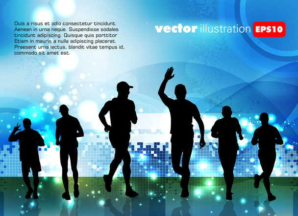 People running. sport illustration - Vector, Image