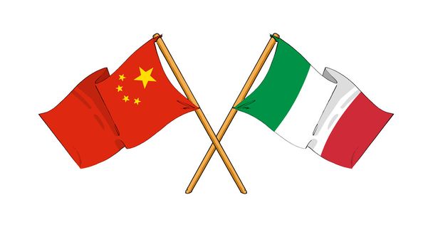 China and Italy alliance and friendship - Photo, Image