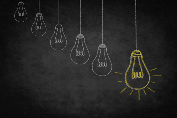 light bulbs illustration , creativity concept  -  good ideas  - Photo, Image