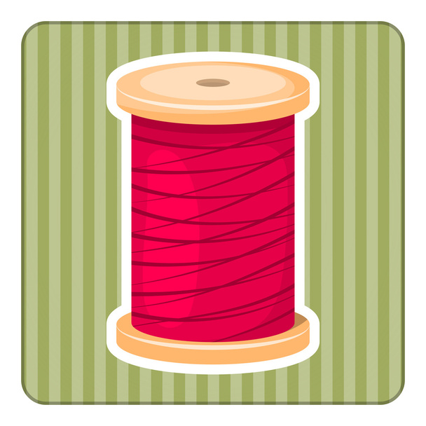 Reel with thread, vector illustration - Vector, Image