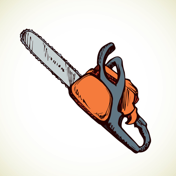 Chainsaw. Vector drawing - Vector, Image