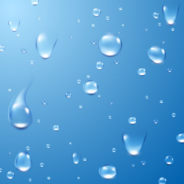 Background with water drops. - Vector, Image
