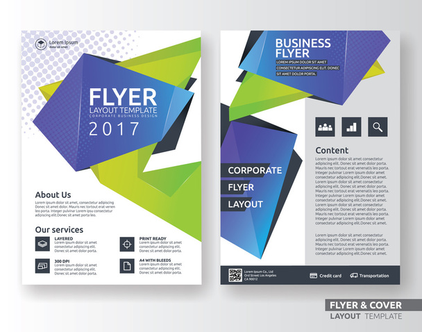 Progettazione di layout di business flyer aziendali multiuso
 - Vettoriali, immagini