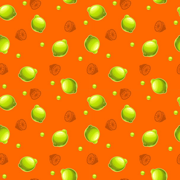 Funny seamless pattern with fresh lemons - Vetor, Imagem