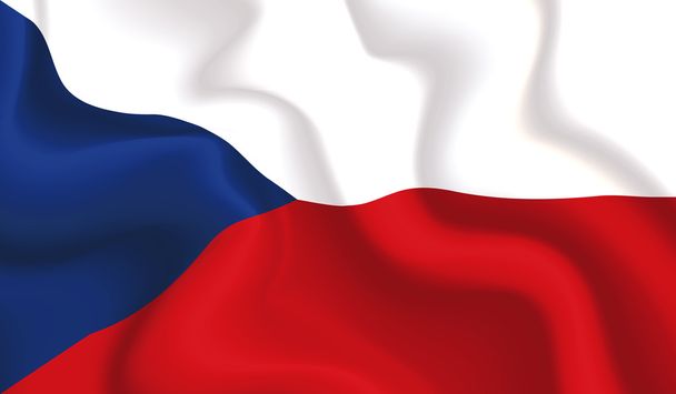 Bandera ondeante checa
 - Vector, imagen