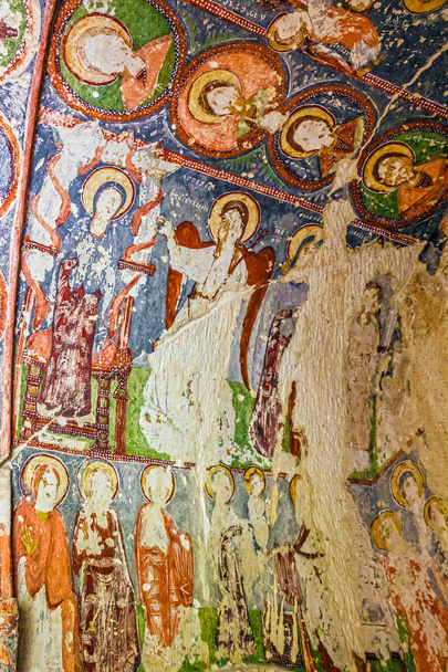Fresco in cave orthodox church El Nazar, Cappadocia, Turkey - Photo, Image