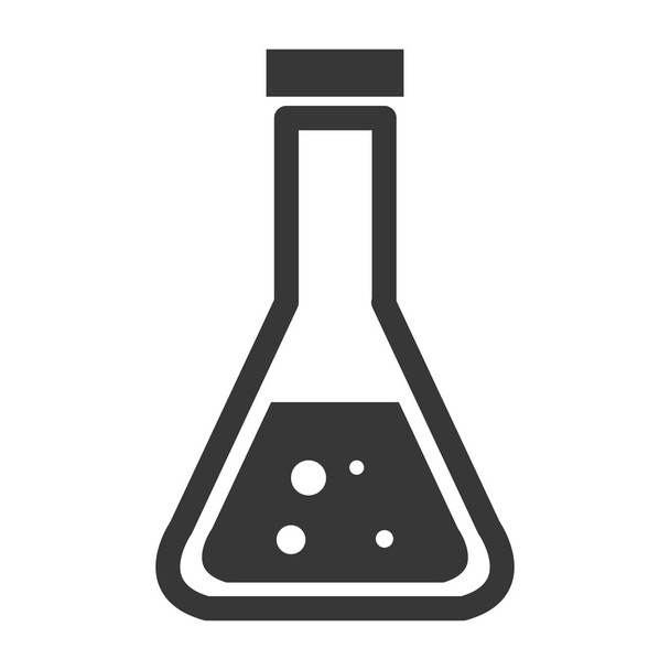 Icona della fiaschetta chimica isolata su bianco
 - Vettoriali, immagini
