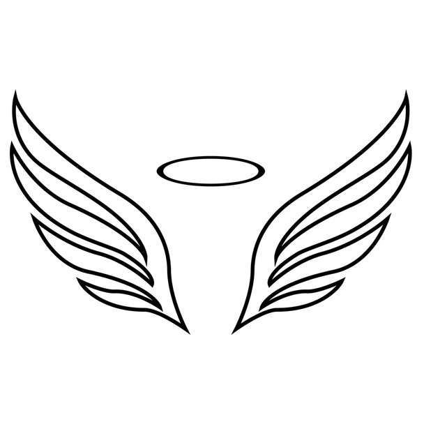 Boceto vectorial de alas de ángel
 - Vector, imagen